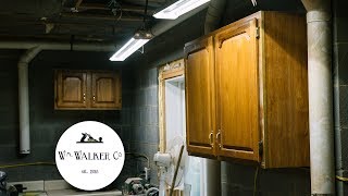 Hanging Shop Cabinets on Cinder Block