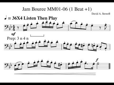 Jam Bouree MM01bc Listen Then Play Tempo 36