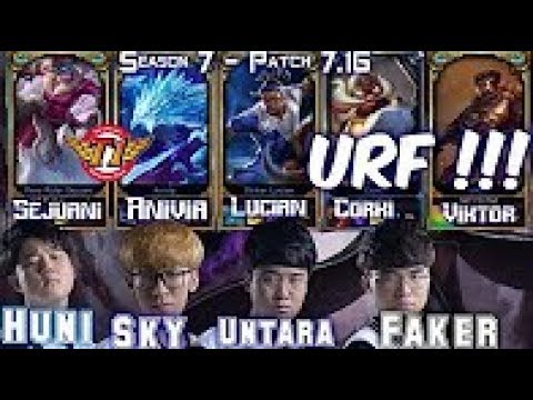 Huni, Sky, Untara, Faker & Effort playing URF - Patch 7.16 KOREA URF