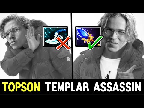 Topson 200 IQ BUILD on his "Templar Assassin" - 5 DEATHS in 11 MINUTES to BEYOND GODLIKE! DOTA 2