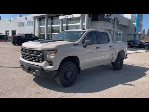 2026 Chevrolet Silverado 1500 Crew Cab Short Box 4-Wheel Drive Custom Trail Boss in White for sale at Royal Chevrolet in Orangeville, ON