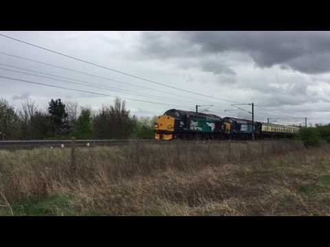 *THRASH* DRS Class 37s on Spring Highlander railtour 14/04/17