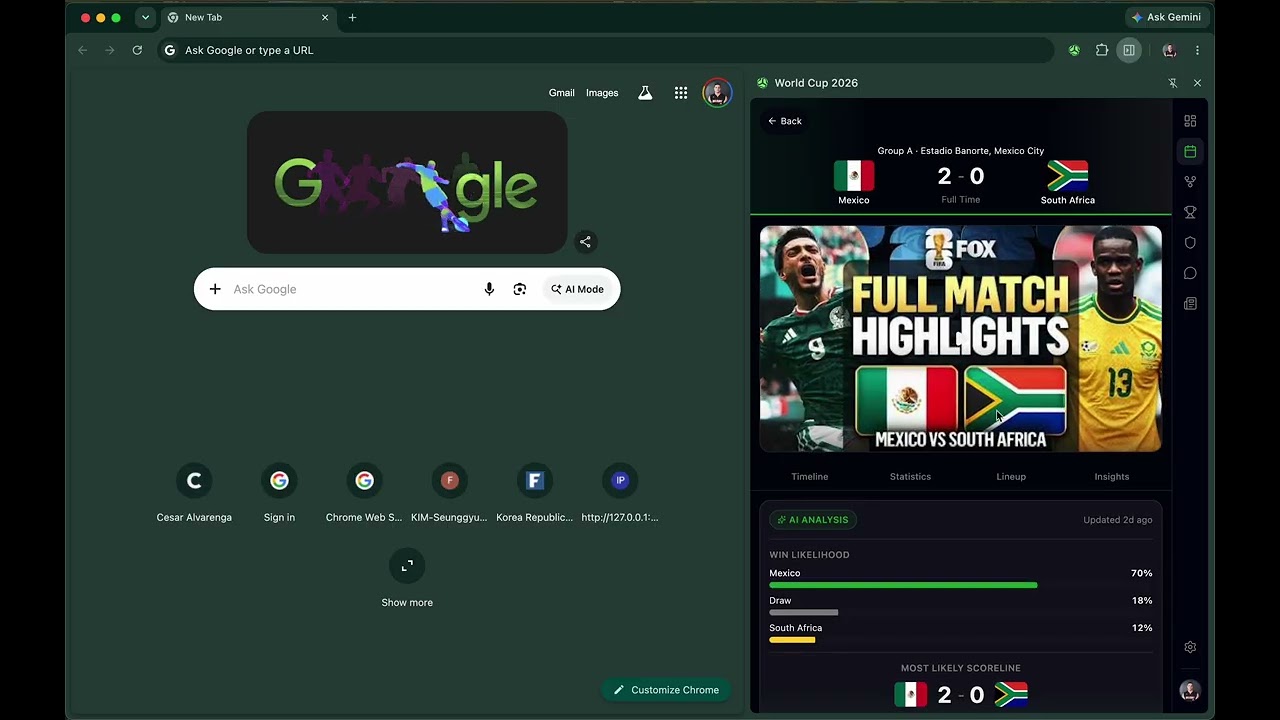 World Cup Chrome Extension project preview