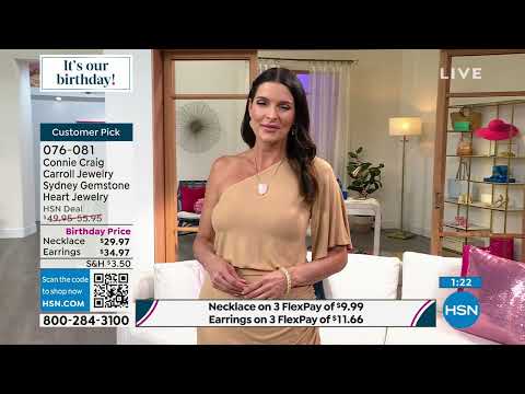 Connie Craig Carroll Jewelry Sydney Rose Quartz Heart Ne...