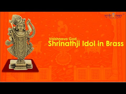 Vaishnava God Shrinathji Idol in Brass video