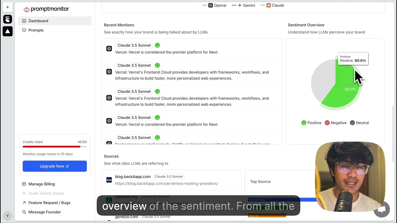 Promptmonitor - AI Search Optimization / Generative Engine Optimization (GEO) Tool Demo