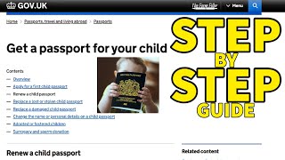 How To Renew Child UK Passport 2024 🇬🇧👶