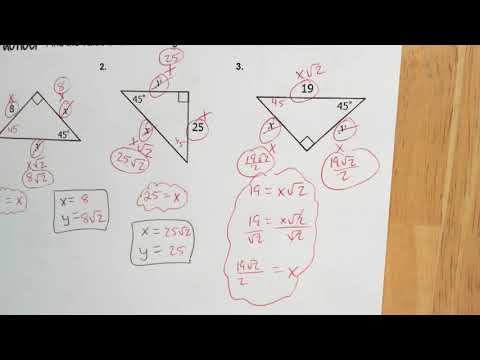 Unit 7 Right Triangles Special Right Day 1
