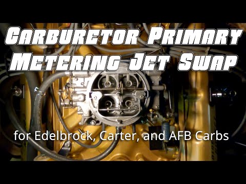 Carburetor Primary Metering Jet Swap for Edelbrock, Carter, and AFB carburetors.