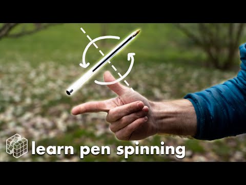 Learning Pen Spinning with No Experience (thumb around)