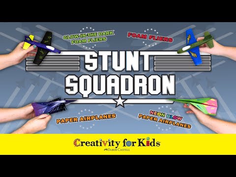 Stunt Squadron - Neon Glow Paper Airplanes