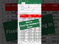 MS Excel How To Fixed Top Heading Excel