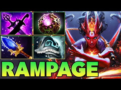 Rampage + 29 Kills QOP Dota 2 Mid Lane Beast Best Queen Of Pain Dota 2 Gameplay Guide Build 7.40