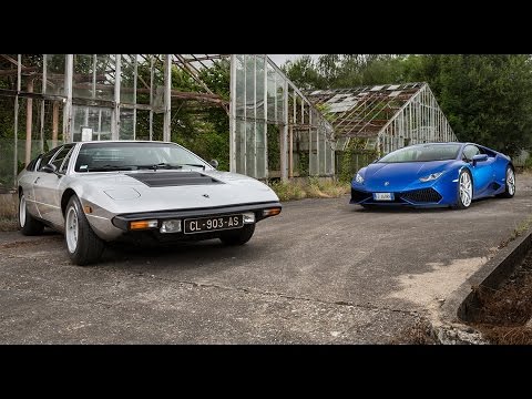 2016 Lamborghini Huracán vs 1972 Lamborghini Urraco [COMPARATIF VIDEO] : le bal des conquérantes