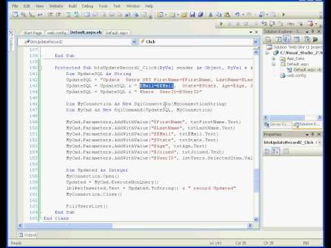 Visual Studio 2008 Parameterized Command