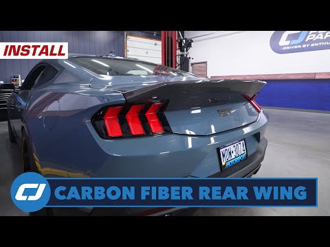 Check out This IMPRESSIVE Carbon Fiber Rear Wing for Your 2024 Mustang!