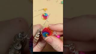 Rainbow Speed Run Earrings #diy #handmadeseller #wireart