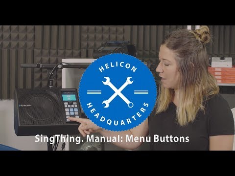 SingThing. Manual E5: Menu Buttons