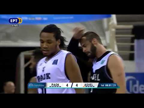 ΠΑΟΚ - Βιλερμπαν 61-67 / PAOK-ASVEL Villeurbanne (8-11-16) Basket Champions League