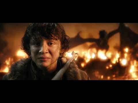 Bardo mata a Smaug | El Hobbit La Batalla De Los 5 Ejércitos