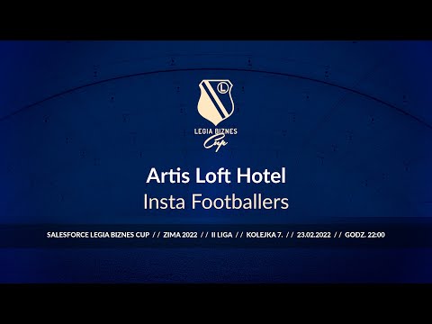 Skrót spotkania Artis Loft Hotel - Insta Footballers ( Legia Biznes Cup Zima 2022 )