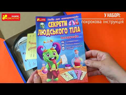 Набор для экспериментов "Секреты человеческого тела" 7 экспериментов анатомия гипсовая модель скелета магнит - фото 1 - id-p2489746533