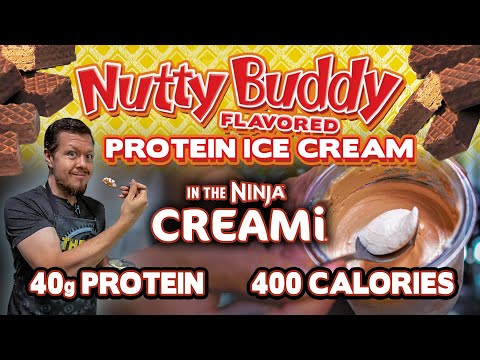 Ninja Creami NUTTY BUDDY Protein Ice Cream! [40g PROTEIN!]
