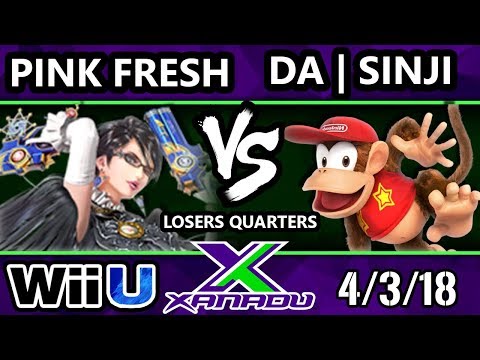 S@X 244 Smash 4 - VGBC | Pink Fresh (Bayonetta) Vs. DA | Sinji (Diddy Kong) - Wii U Losers Quarters