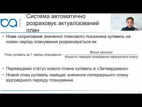 Вирішення задачі актуалізації планів закупівель із використанням "підсумовуючого" та "змінного" планування