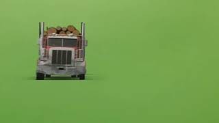 Green screen truck accident with crashing sound ef
