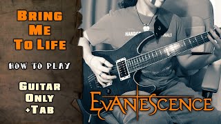 Evanescence - Bring Me To Life | GUITAR ONLY + SCREEN TABS | HOW TO PLAY