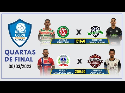 Copa ArarunaTV de Futsal 2023 - QUARTAS DE FINAL - 30/03/2023