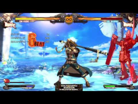 GUILTY GEAR Xrd -REVELATOR- Sin ch 6hs blitz combo on Sol