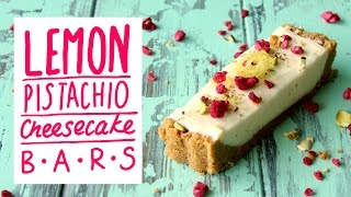 Lemon Pistachio Cheesecake Bars | The Scran Line by Tastemade