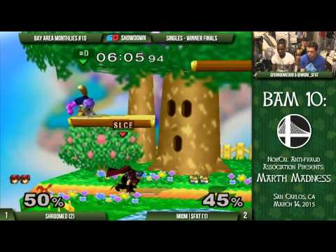 BAM #10 - Singles - Winner Finals: Shroomed (Sheik) vs MIOM|SFAT (Fox)