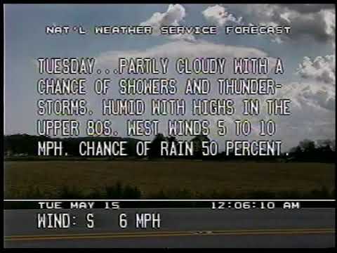 WeatherStar 3000 Simulated for Cincinnati, OH 05/15/2018