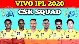 IPL 2020 : Chennai Super Kings New Squad 2020 | CSK Newly Added Players 2020 (Probable) | Csk Team