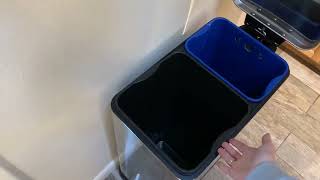 Home Zone Living 13 Gallon Kitchen Trash Can Review, Took a Chance on This Dual Trash Bin