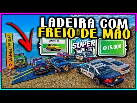 DESCENDO A LADEIRA SEM FREIO COM FREIO DE MÃO DE ROLETA - FORZA HORIZON 5