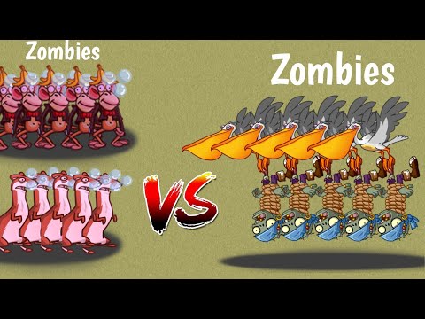 Five Weasel Zombie and Monkey Zombie Vs Random Five Animal Zombies | Plants Vs Zombies