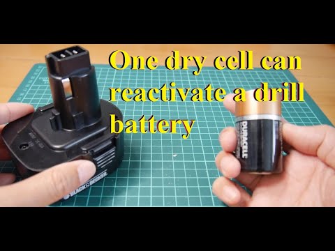 Reactivate faulty rechargeable battery of Black Decker by a dry cell, apply to Dewalt, Bosch, Makita