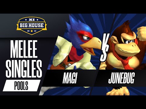 Magi (Falco) vs Junebug (Donkey Kong) - Melee Singles Pools - The Big House 11
