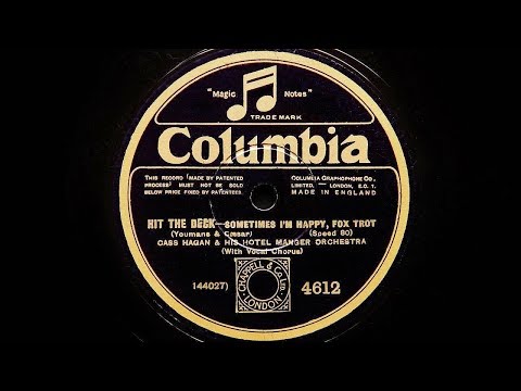 Cass Hagan and His Hotel Manger Orchestra – Sometimes I’m Happy