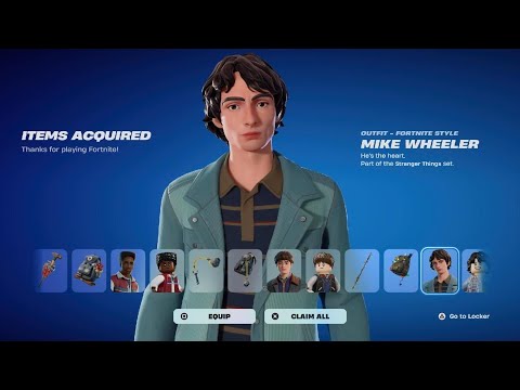 Buying All *NEW* STRANGER THINGS Cosmetics In Fortnite!