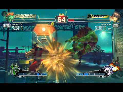 nonoGT75 [Blanka] vs matmax33 [Guy] USF4 Online Ranked Matches - PSN