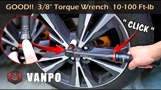 VERY GOOD 3/8" Torque Wrench 10-100 ft-lb | VANPO Torque Wrench