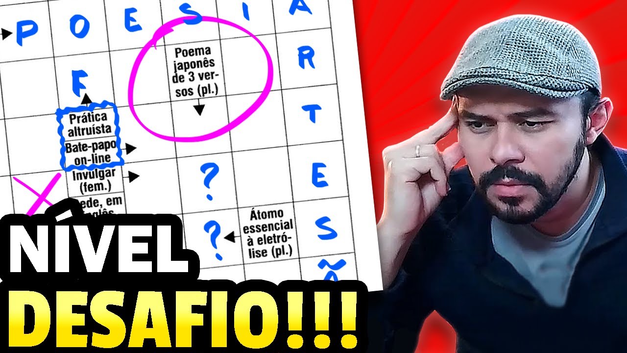 PALAVRAS-CRUZADAS nível DESAFIO!!!