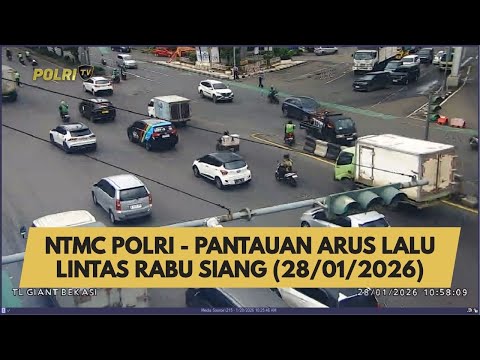 NTMC POLRI - PANTAUAN ARUS LALU LINTAS RABU SIANG (28/01/2026)