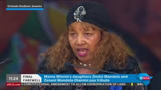 Winnie Mandela's daughters, Zenani and Zindzi Mandela pay tribute