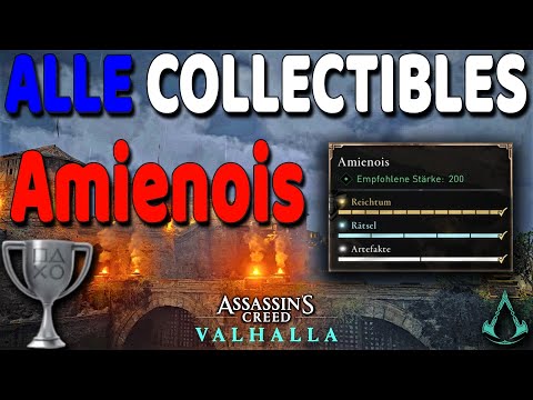 Assassins Creed Valhalla alle Collectibles Amienois Reichtümer Rätsel Artefakte Reichtum AC DLC PS4